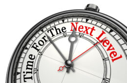 Time,For,The,Next,Level,Red,Word,On,Concept,Clock,